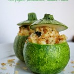 Zucchine ripiene con fregola e cacio