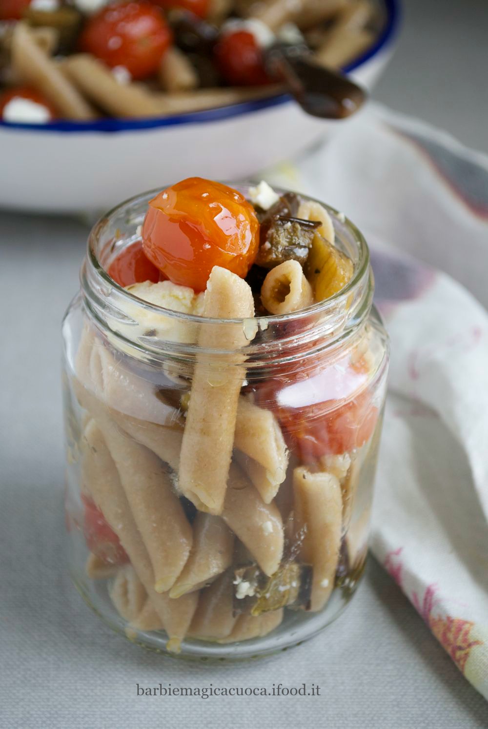 Pasta fredda con melanzane e pomodorini al forno - Barbie Magica Cuoca ...
